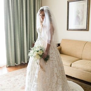 Oleg Cassini Strapless Wedding Dress